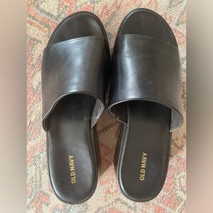 Black platform sandals